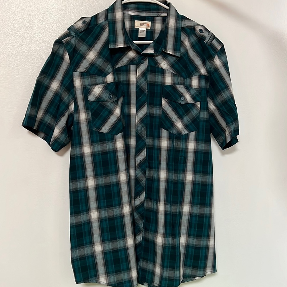 Route 66 XL Blue Plaid shirt
